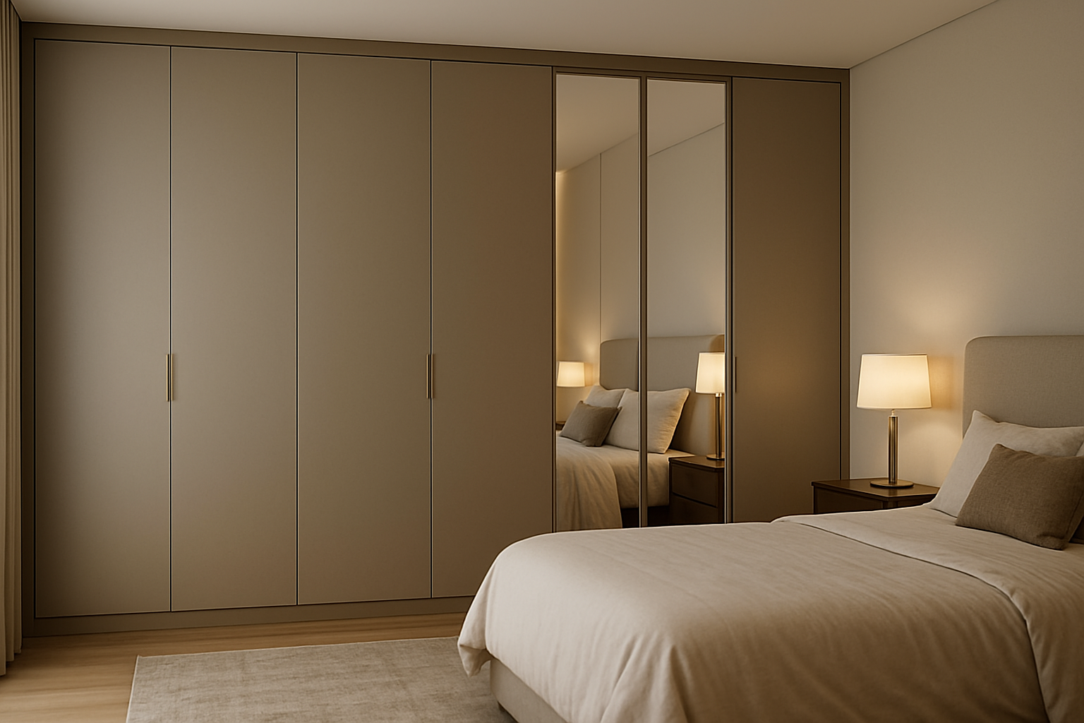 Master bedroom wardrobe with elegant design