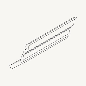 Angle Crown Moulding schematic drawing