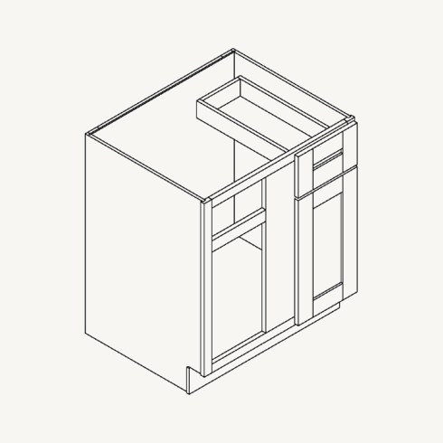 Blind Corner Base Cabinet schematic drawing