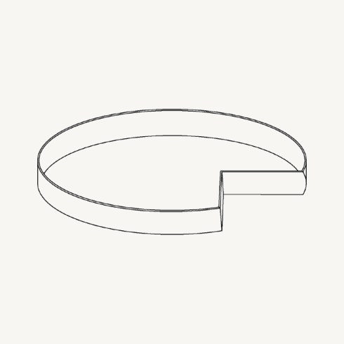 Lazy Susan Turntable Tray schematic drawing