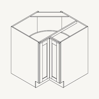 Lazy Susan Corner Base schematic drawing