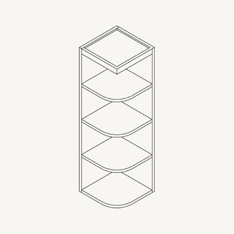 Wall Easy-Reach Corner Cabinet schematic drawing